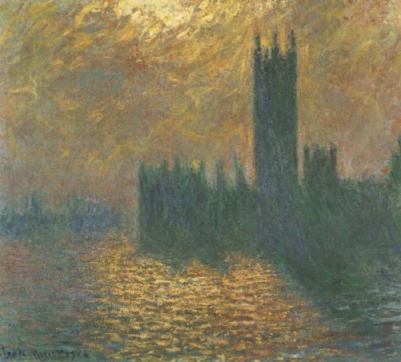 Claude Monet Houses of Parliament,Stormy Sky oil painting image
